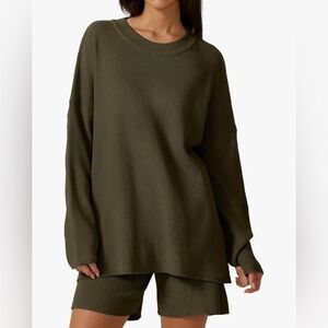 Sweater and shorts matching set